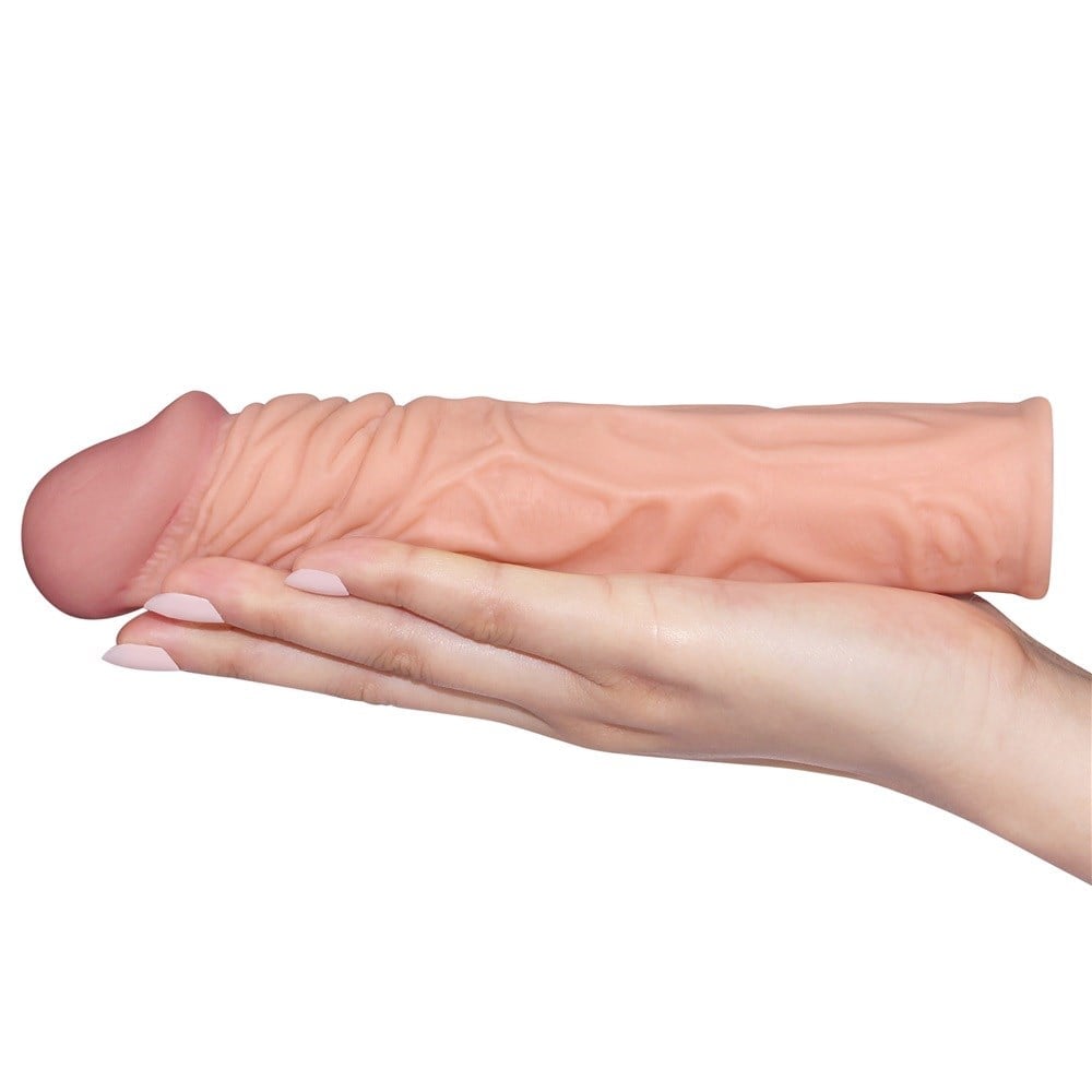 5 cm Dolgulu Ten Rengi Silikon Nature Penis Kılıfı
