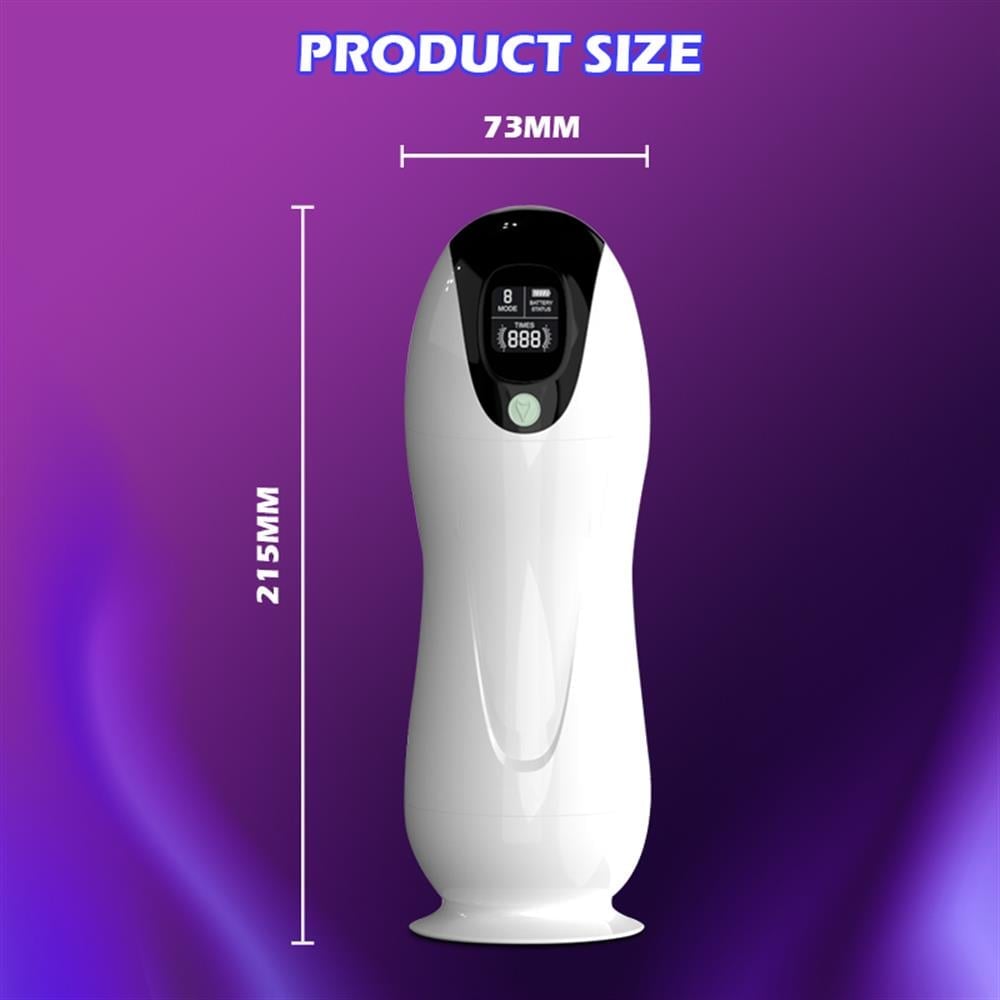 USB Şarjlı 8 Emme Modlu Dijital Göstergeli Sesli Teknolojik Mastürbatör